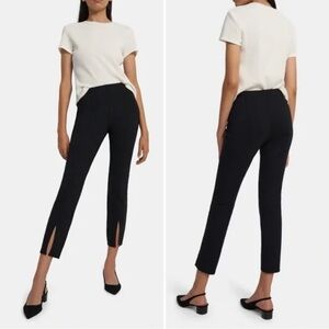 Theory Black Slit Pants
